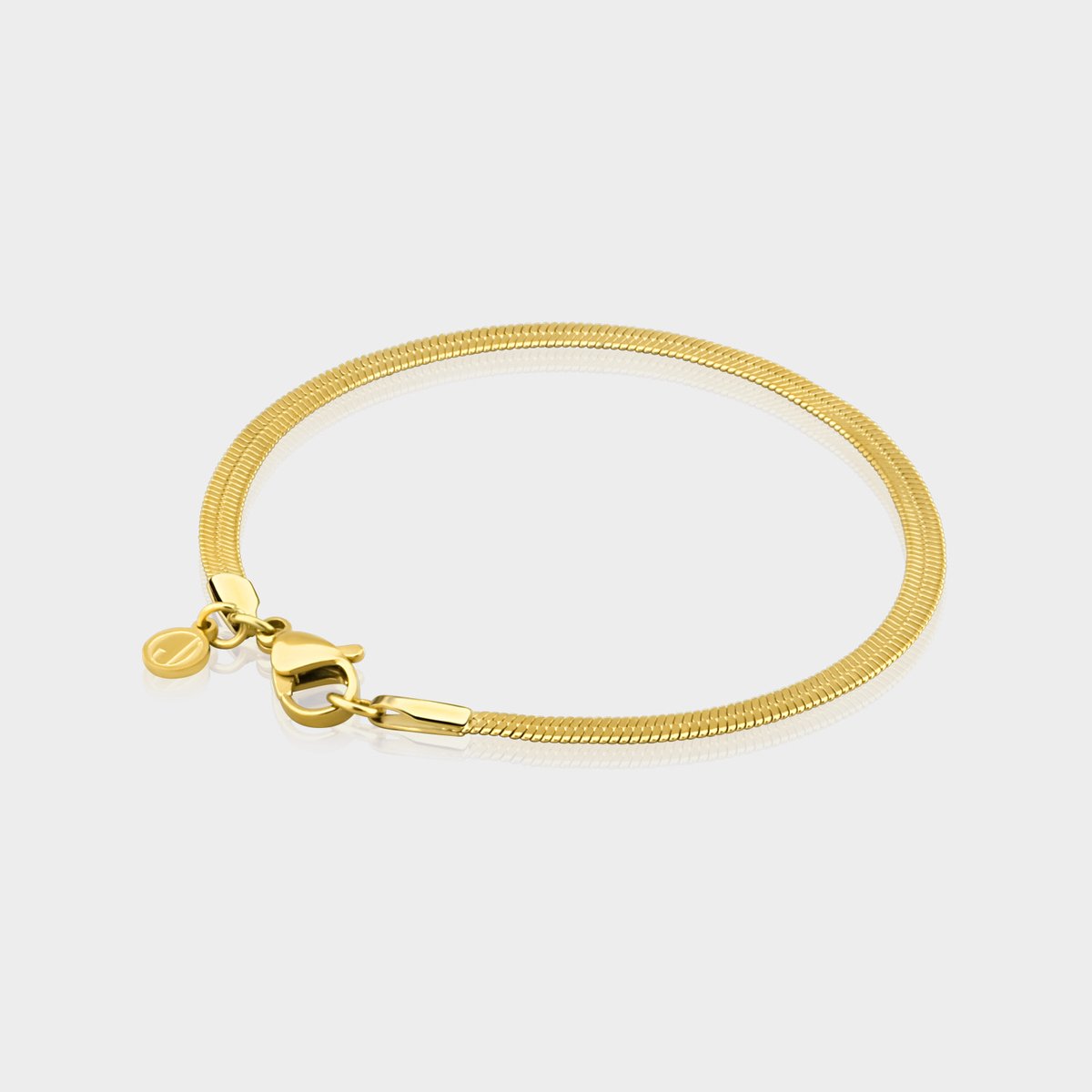 Herringbone Armband 3 mm - Gouden Schakelarmband - 21 cm lang - Armband Heren - Olympus Jewelry