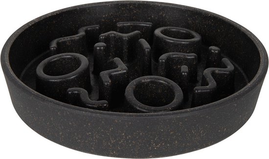 District 70 Bamboo Cat Slow Feeder - Kattenvoerbak - Ø13.5 cm Donkergrijs