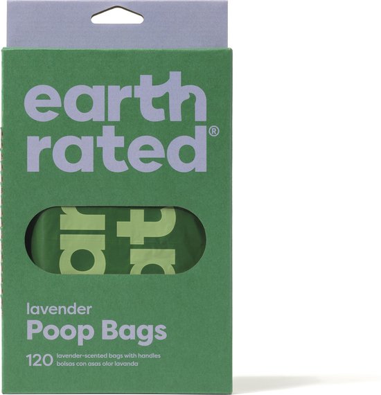 Earth Rated Poepzakjes Met Handvat Lavendel - Hondenpoepzakjes - 120