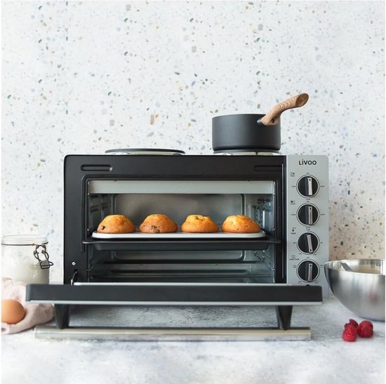 Brock Electronics BROCK Elektrische Mini Oven 30L Met 2 Kookplaten Vrijstaande Convectie Oven Met Grill En Kookplaten 1600w Zwart 685cdd032f4a63d4b90883e4 Brock Electronics BROCK Elektrische Mini Oven 30L Met 2 Kookplaten Vrijstaande Convectie Oven Met Grill En Kookplaten 1600w Zwart 685cdd032f4a63d4b90883e4