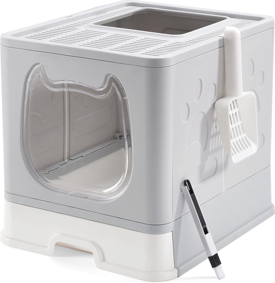 Goedkoopste Kattenbak met Deksel voor Kleine Katten en Konijnen - Opvouwbaar en Ruimtesparend