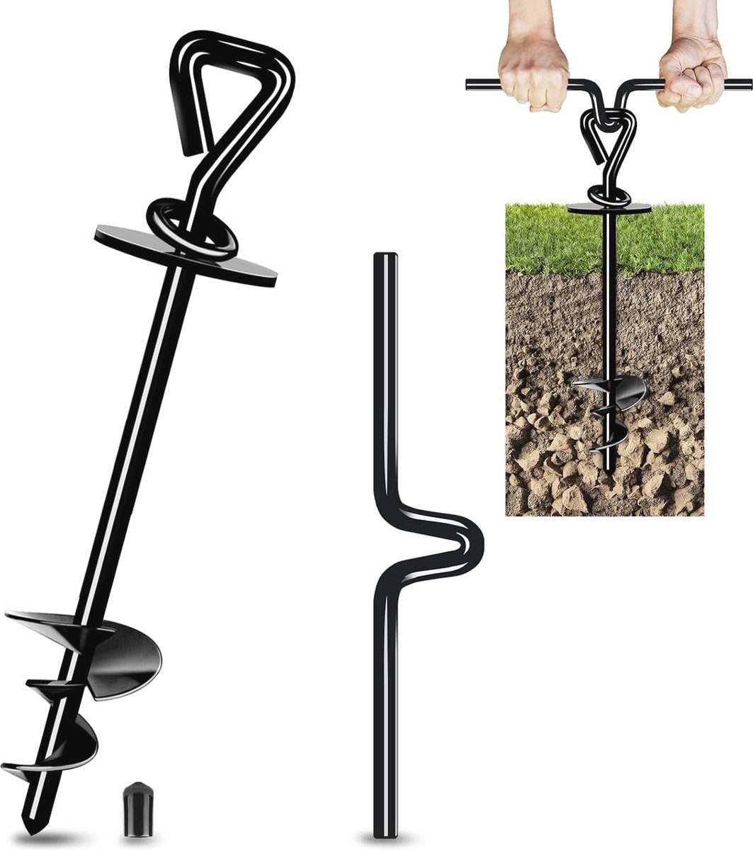 Goedkoopste Grondanker voor Honden tot 220 lbs - Roestvrije Spiraalpaal voor Tuin, Camping & Strand