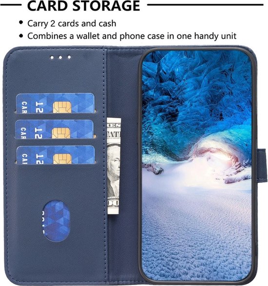 BINFEN Case - Convient pour Samsung Galaxy A16 5G Case - BINFEN Book Case - Blauw