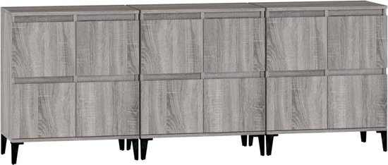 vidaXL Buffet - Classic s - Meubles - 60 x 35 x 70 cm - Chêne Sonoma Grijs - Armoire de cuisine