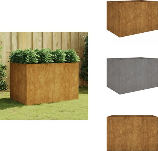 vidaXL Plantenbak roestig 90x90x45 cm cortenstaal, verhoogde plantenbak, planten bak, bloembak, kweekbak, plantenstandaard, bloem bak, bloempot vidaXL Plantenbak roestig 90x90x45 cm cortenstaal, verhoogde plantenbak, planten bak, bloembak, kweekbak, plantenstandaard, bloem bak, bloempot