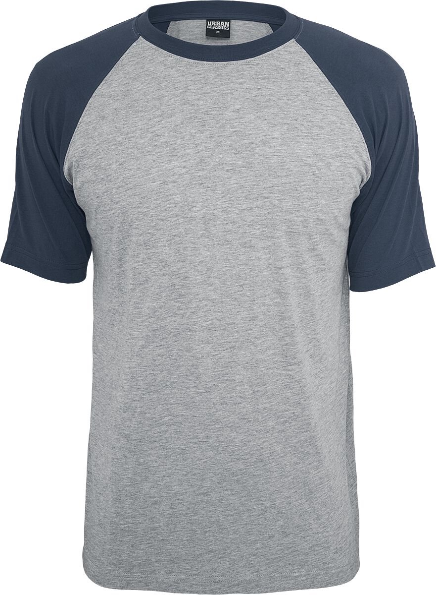 Urban Classics Raglan Contrast Tee Heren T-shirt gemêleerd 3XL Marineblauw