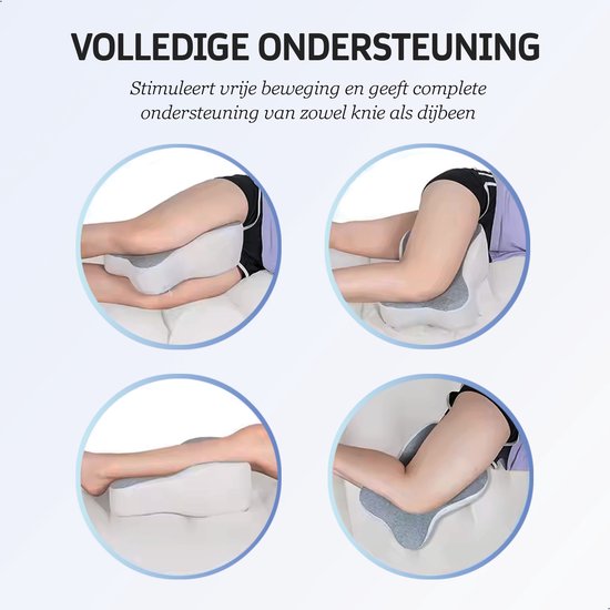 Kniekussen Om Te Slapen, Beensteun Kussen Voor Bed Met Elastic Band Ontwerp Memory Foam Sleeping Pillow Been Positioner Knee Support Kussen,Leg pillow gray