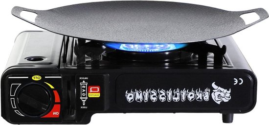 STAHLWERK CK-700 ST 2-in-1 Electric and Gas Stove, Outdoor Cooker, Camping Tableware, Camping Cooker Set with Pan and Pans