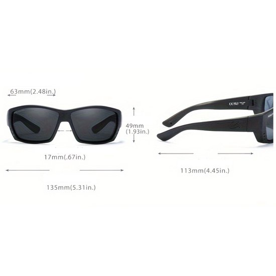Bovista Polarizerende Zonnebril Voor Heren - Zonnenbrillen - Zonnenbril - Sun Glasses - Sunglasses - Techno Bril - Rave & Festival - Premium Quality - Camouflage van Bovista — afbeelding 5