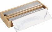 Bol.com FSC® Keuken Foliedispenser voor 2 Rollen folie - FSC® Bamboe Hout - Keuken lade Folie dispenser voor aluminium- & huisho... aanbieding