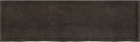 Plateau de table de rechange vidaXL - Plateau de table en chêne - Plateau de table 200 x 60 x (2-4) cm eikenhout traité marron foncé - Table basse - Table à manger - Table à manger en chêne