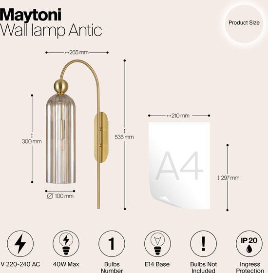 Maytoni - Applique Antic - Or - Ø10