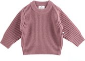 Pull bébé en laine tricotée - Laine mérinos - Haze - 68 - 6 à 9 mois