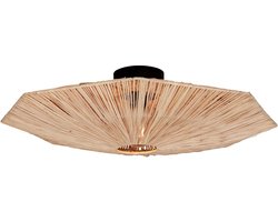 GOOD&MOJO Plafonniere Panama - Naturel - 65x65x7cm - Scandinavisch