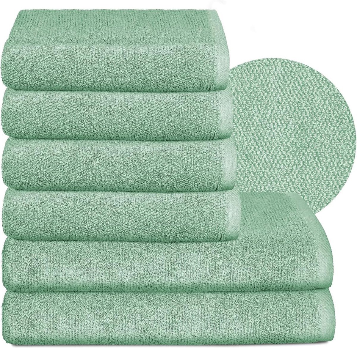 Goodivery ® Premium Set Handdoeken en Badlakens van 100% Katoen, Oeko-Tex Gecertificeerd, Mintgroen