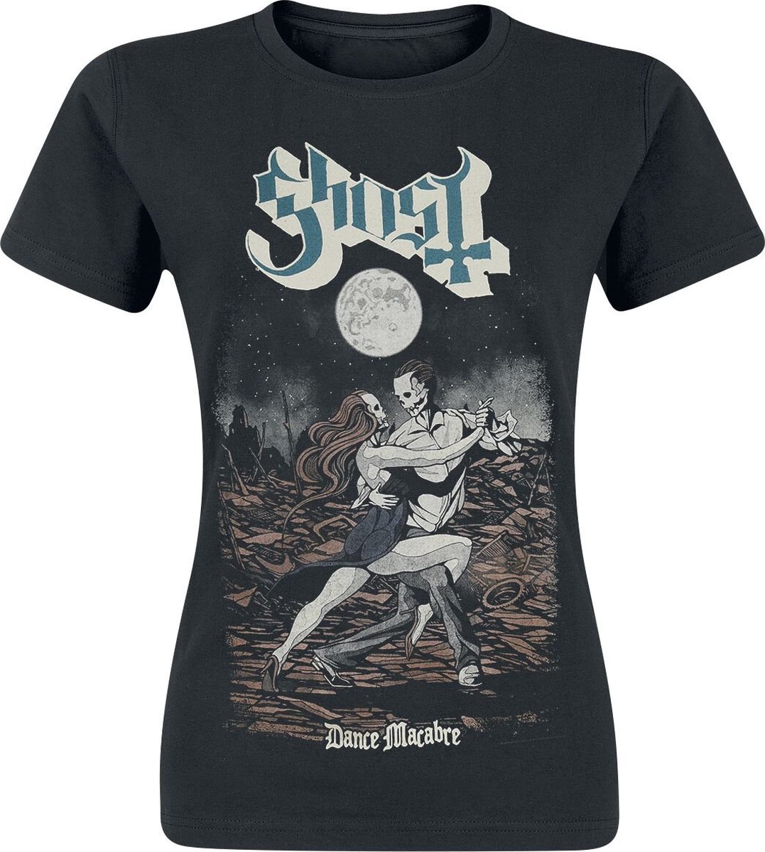 Ghost Dance Macabre Dames T-shirt - zwart - L