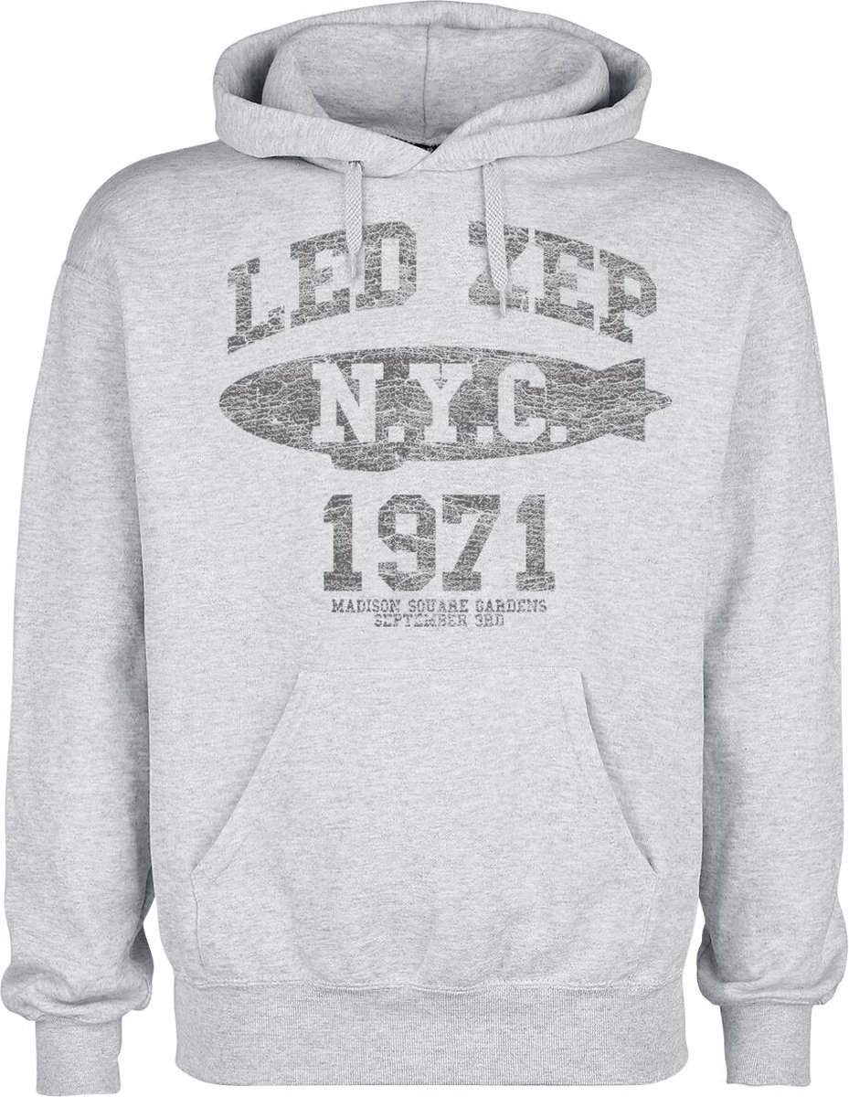 Led Zeppelin LZ College Heren Trui met capuchon - grijs - S