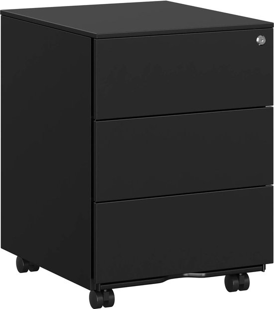 Mira Home - Ladeblok - Bureau - Kastje met wieltjes - Wit - 45 x 39 x 55 cm