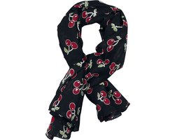 Rock Daddy Rockabella Cherrys Tuch Dames Doek - zwart/groen/rood - Standard