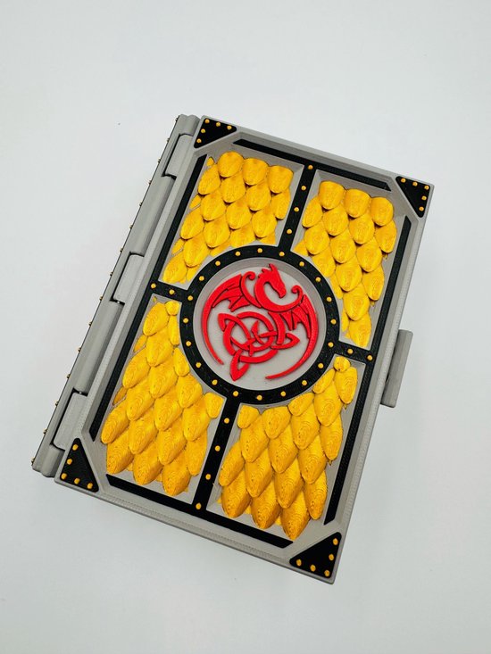Dobbelstenen opslag in de vorm van een boek. RPG. DnD. Dungeons Dragons D&D Dice tower