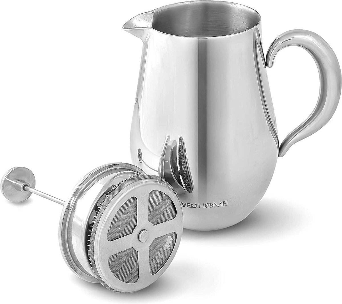 Onbreekbare Cafetiere French Press Koffiezetter - 1 Liter met Dubbele Wand voor Thermische Isolatie