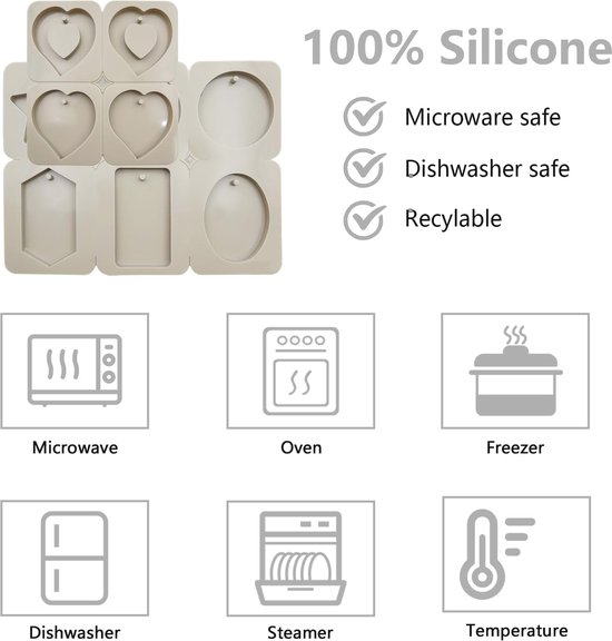 Set de moules à savon en Siliconen avec 8 moules différents pour l'artisanat de bricolage