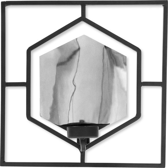 VIDI -Tesaro Nascoto Applique Murale 24x24 cm Argent- Applique Murale - Décoration murale Décoration murale Salon - Décoration Murale