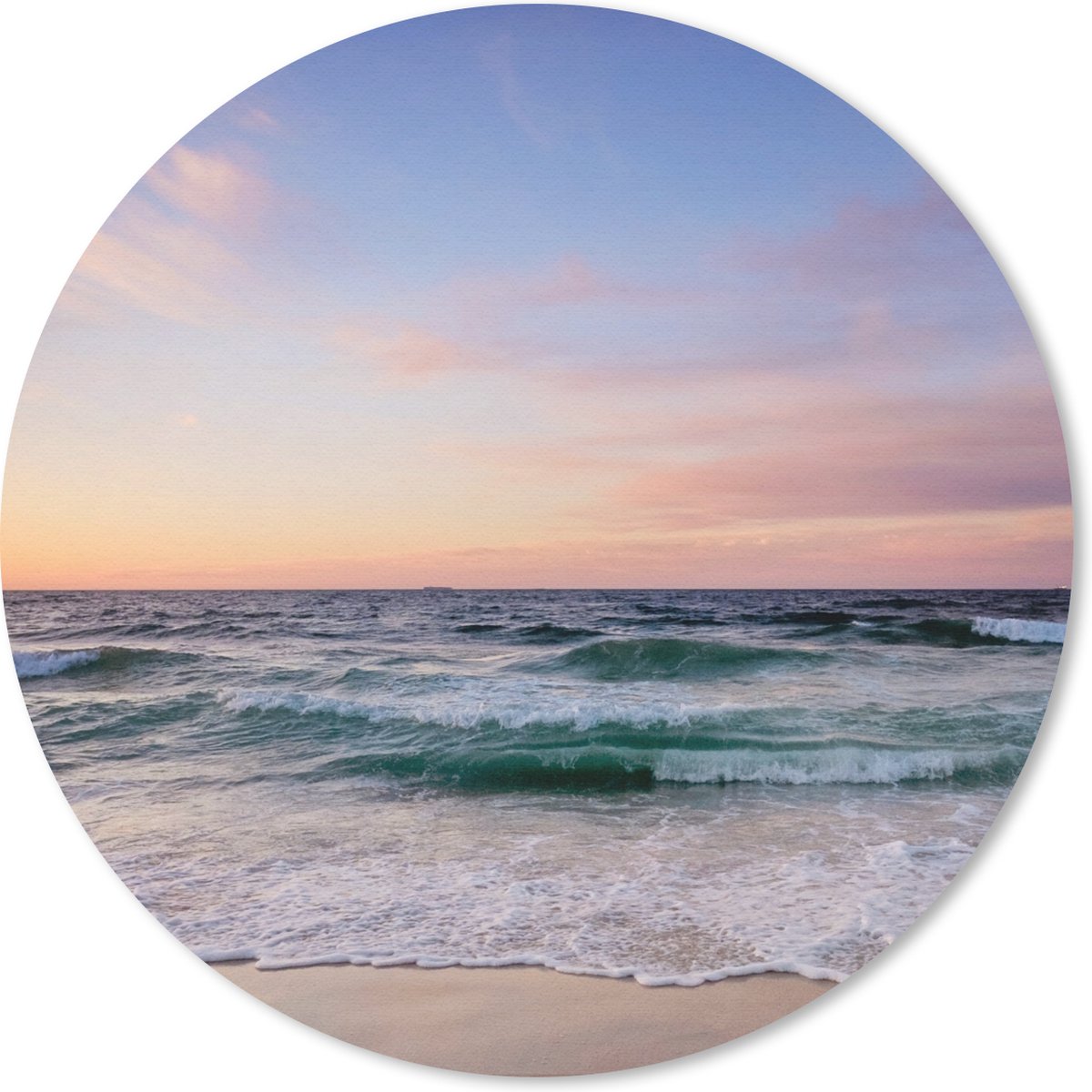 Muismat rond 50x50 cm - Mousepad Strand - Pastel - Kleuren - Ronde muismatten