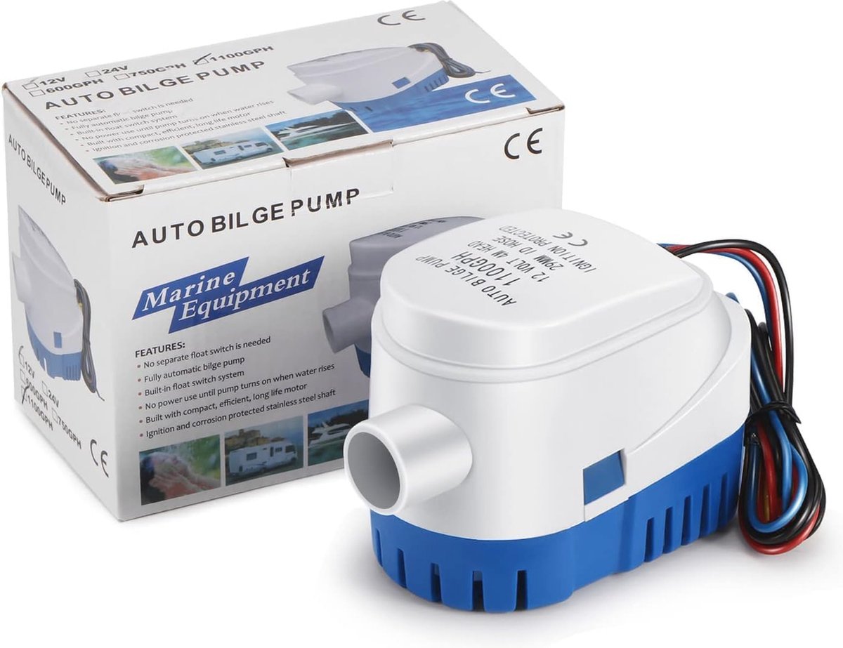Automatische Dompelpomp 1100 GPH voor Boot - 12V DC