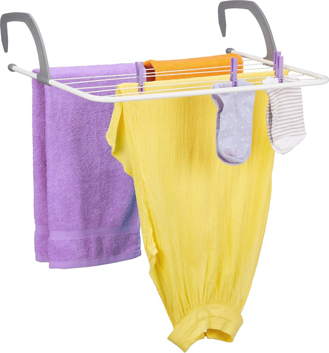 Goedkoopste Ruimtebesparend Hangend Droogrek voor Balkon en Verwarming - Set van 2