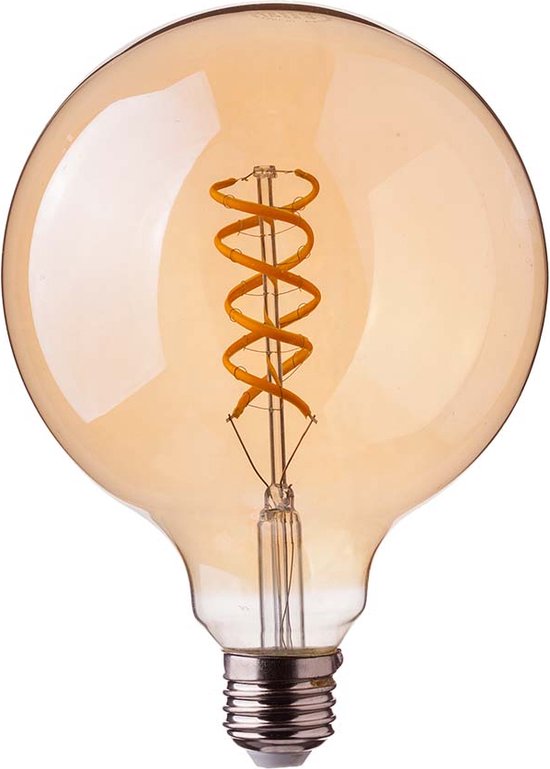V-TAC VT-2075-N LED Lamp - G95 Bol - E27 Houder - IP20 - Amber - 5W- 300 Lumen - 1800K