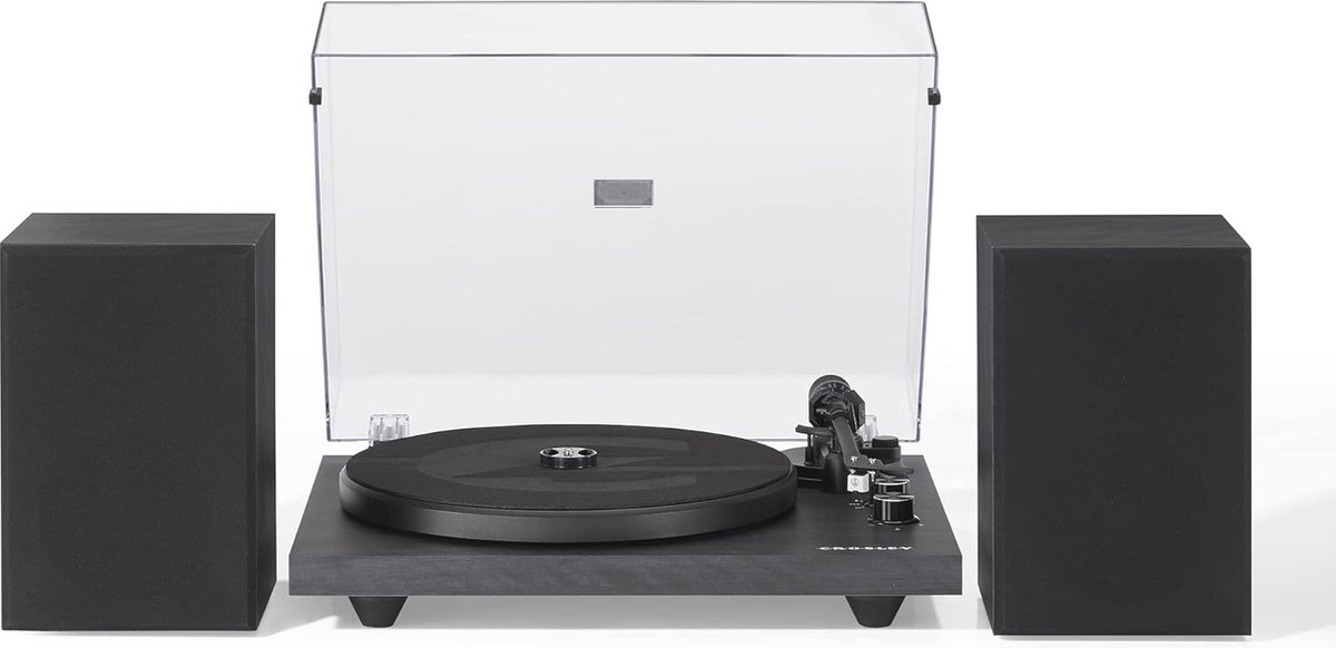 Bluetooth Platenspeler met Luidsprekers en NP5 Diamantnaald - Matzwart
