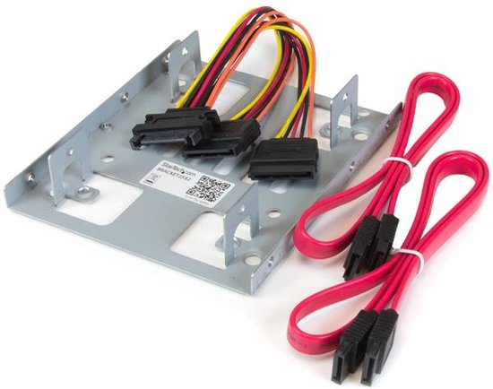 StarTech.com Dubbele 2,5 inch naar 3,5 inch HDD-steun voor SATA harde schijven 2,5 inch naar 3,5 inch steun met 2 schijven voor montagebay van Merkloos — afbeelding 2