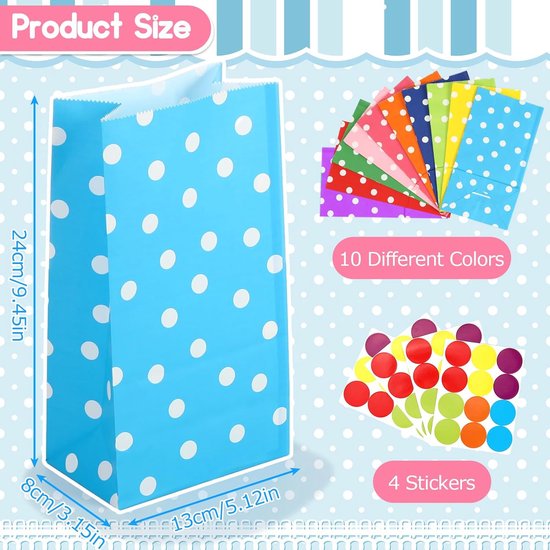 YAYODS 100 stuks papieren zakken met venster, 24 x 12 x 6,5 cm, kleine papieren zakjes met sluiting, broodzakken voor koekjes, toast, sandwich, snoep, koffiebonen YAYODS 100 stuks papieren zakken met venster, 24 x 12 x 6,5 cm, kleine papieren zakjes met sluiting, broodzakken voor koekjes, toast, sandwich, snoep, koffiebonen