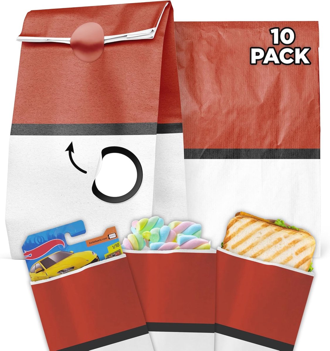 Cadeauzakjes voor kinderfeestjes | Papieren zakken met stickers voor geschenken en traktaties | Perfect voor verjaardagen