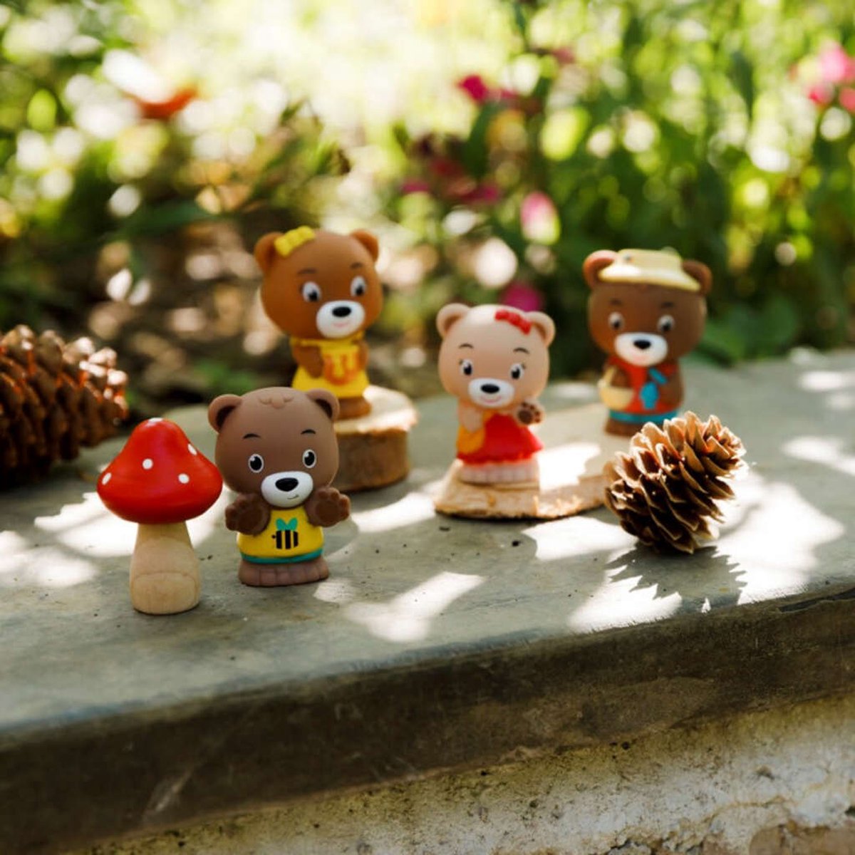 Klorofil De Familie "Browny" Speelset - Speelfiguren set - Poppetjes familie - Kinder Speelgoed - David, Emma, Basile en Alice - Vanaf 18 maanden - 4-Delig — afbeelding 9