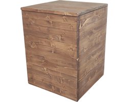 Houten Opbergkist en Bank voor Binnen en Buiten - 45 x 45 x 60 cm, Op maat te maken, Gepersonaliseerd