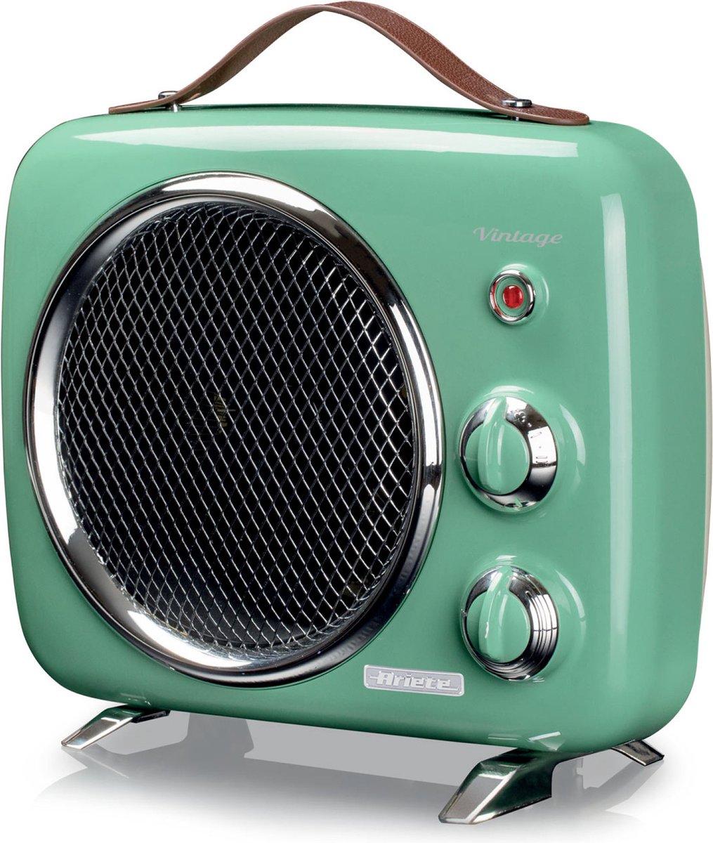 Ariete - Draagbare Mini Heater en Ventilator - Groen - met instelbare Thermostaat
