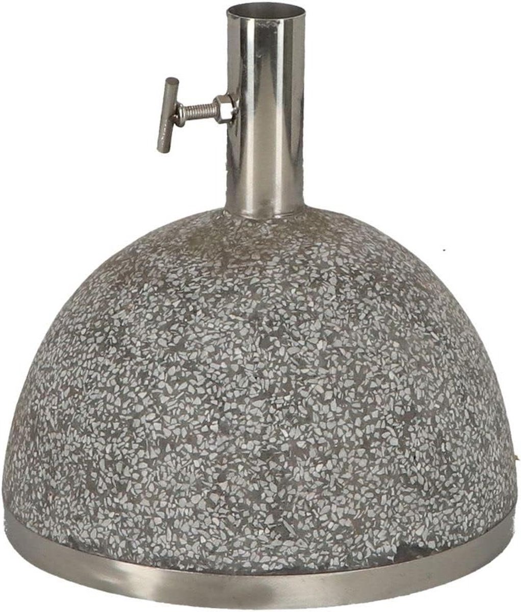 Parasolstandaard 115 kg grijs graniet effect Ø buis binnen 35 cm parasolvoet op wielen