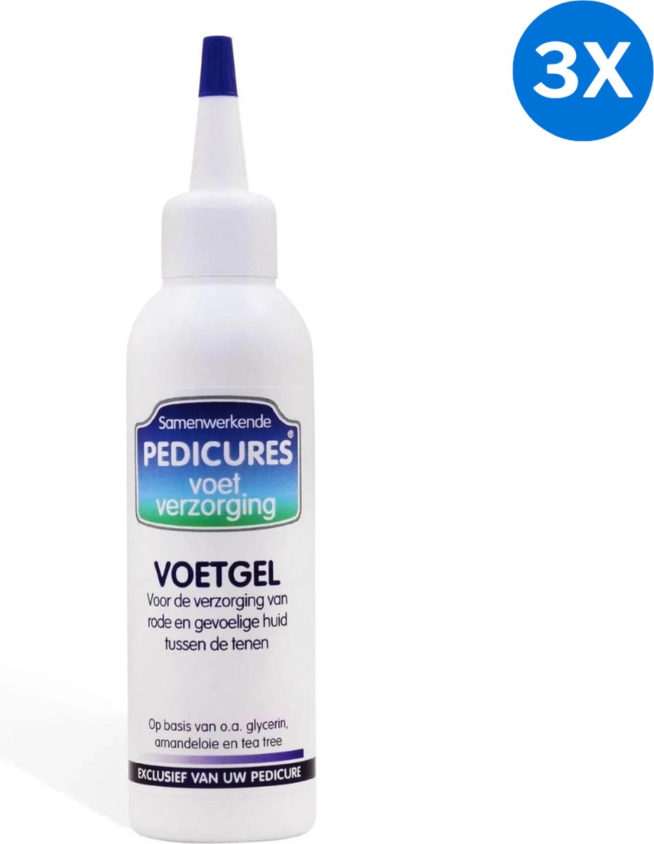 3x Samenwerkende Pedicures Voetgel (voorheen Voetschimmel) Samenwerkende Pedicures - Werkt tegen schimmelinfecties - Hoofdingrediënten: Aloë Vera / Amandelolie