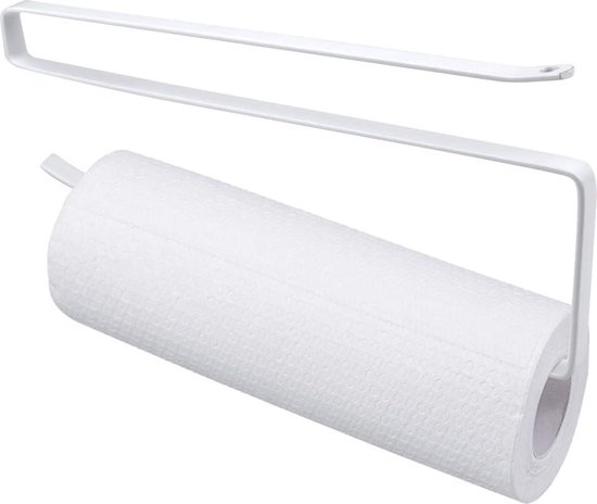 ZLLZPZD 2 stuks keukenrolhouder, magnetisch, keukenpapierhouder, zonder boren, stijlvolle zwarte roestvrijstalen rolhouder, sterk adsorptieframe, geschikt voor koelkasten en magnetrons