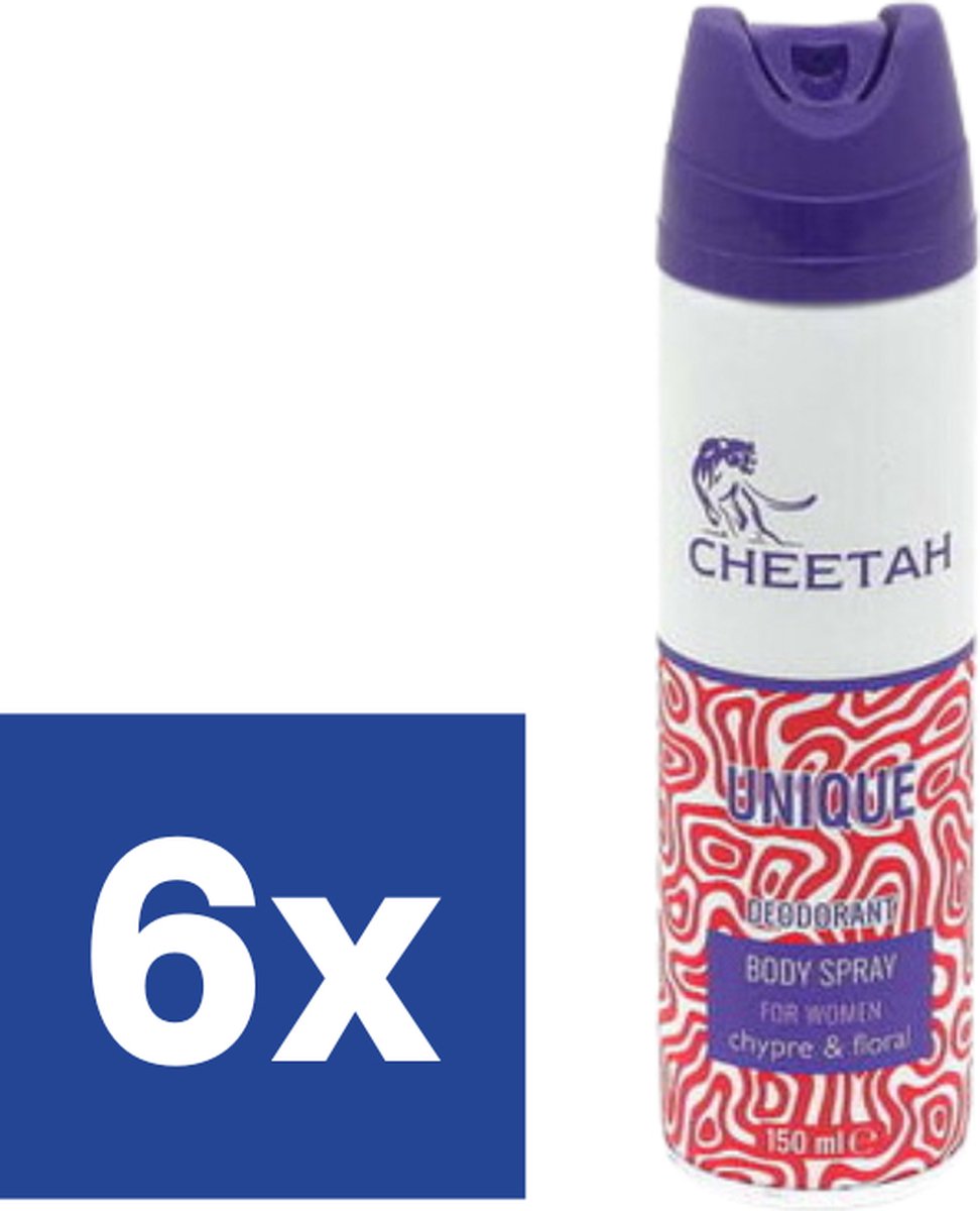 Goedkoopste Cheetah For Woman Deospray Unique - 6 x 150 ml
