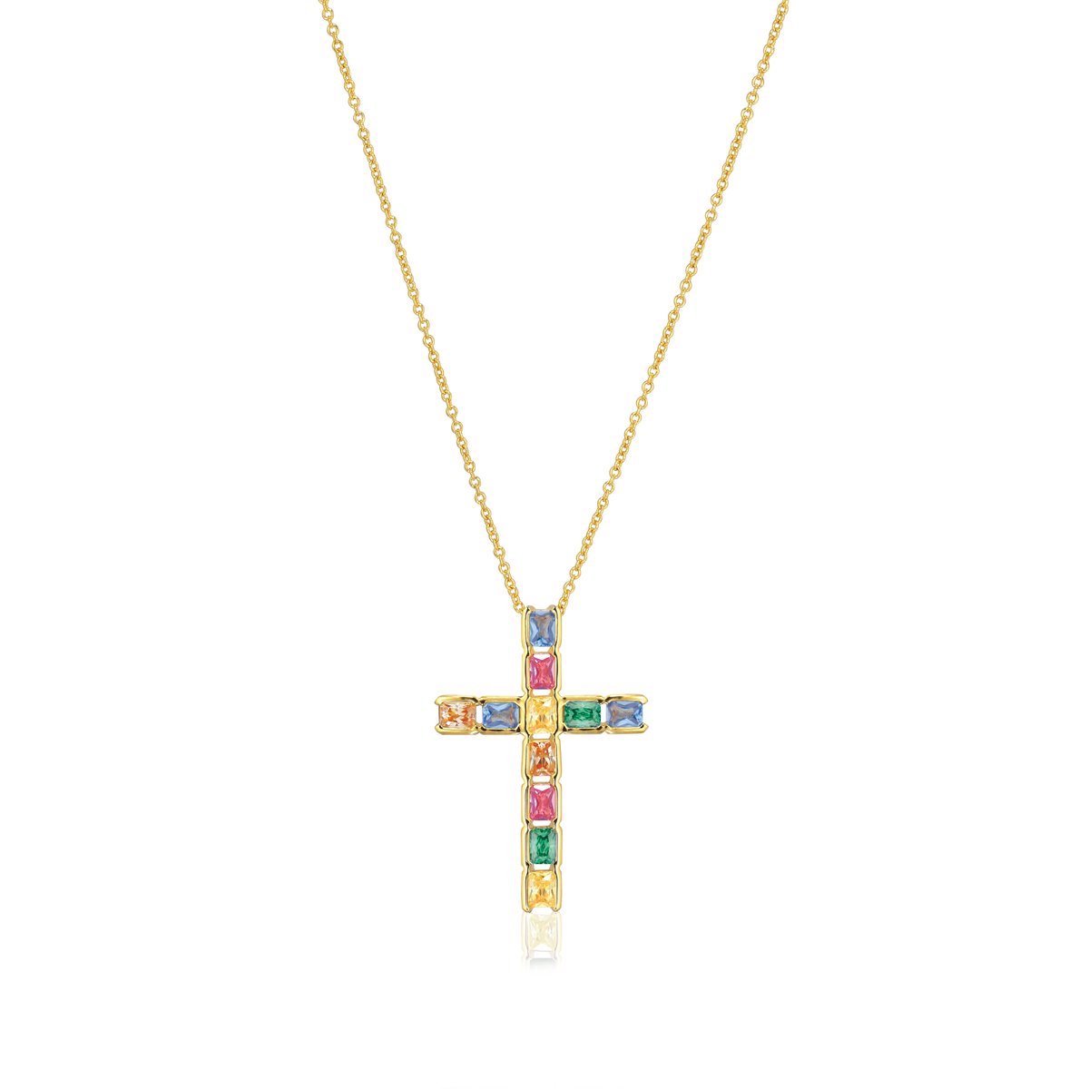SIF JAKOBS JEWELLERY ROCCANOVA CROCE NECKLACE SJ-N2396-XCZ-YG
