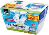 Bison Vochtvreter® neutraal 900g + 2 extra navulmagneten , incl. vochtvmagneet, binnen 24 uur resultaat, geen stroom nodig, voor alle woonruimtes, campers, caravans, binnen 1 minuut te gebruiken