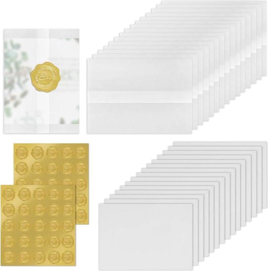 30 blank folding cards with envelopes 14 8 x 10 5 cm white