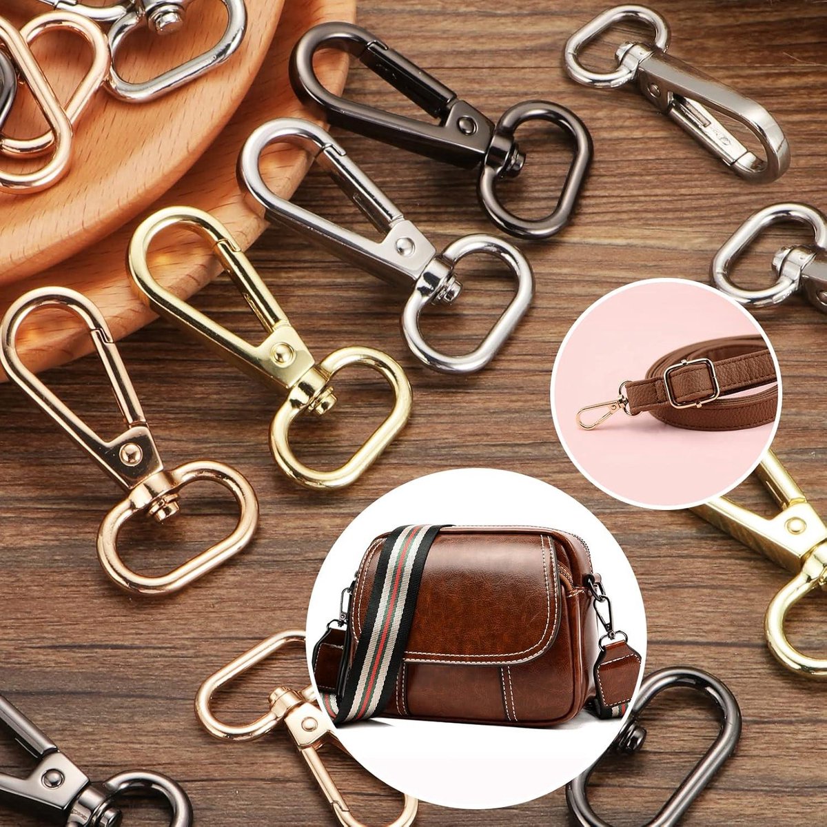 Ster Karabijnhaak Sleutelhanger Legering Materiaal Onregelmatig Leuke Sleutelhanger Extra Grote Glanzende Chromen Houder Organizer Koele halve maan vormige sleutelhanger