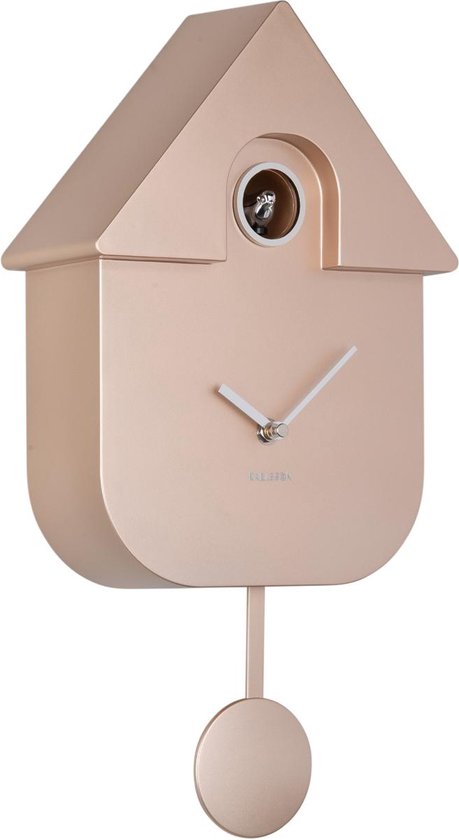 Karlsson - Horloge murale moderne Coucou Métallique - Or rose métallisé