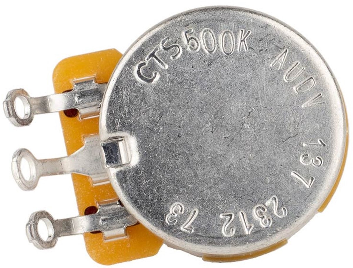 CTS-A73/20 CTS USA 500K Vintage Taper Potentiometers – Split Shaft, Standaard Bushing, Bulk Pack 20 stuks