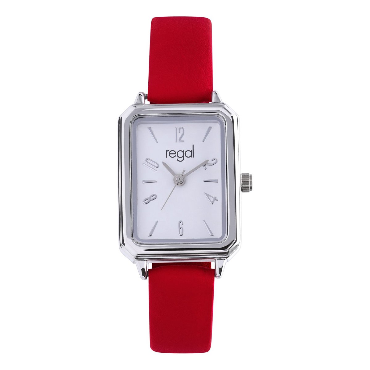 Lucardi Dames Regal dames horloge met rode band - Horloge - PU leer - Rood - 31.90 mm