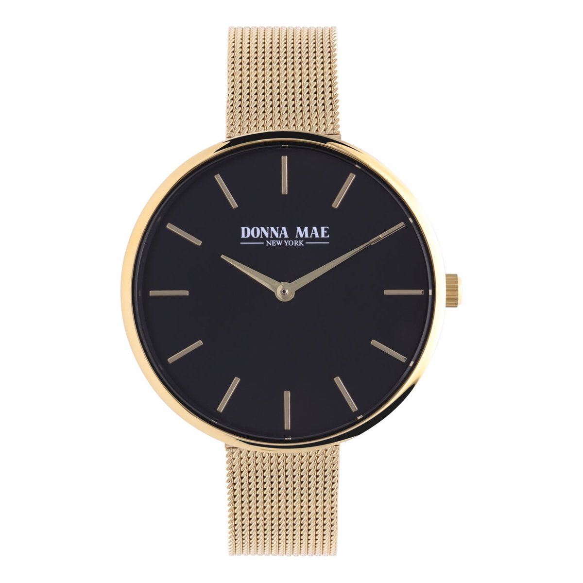 Lucardi Dames Donna Mae horloge mesh band goudkleurig - Horloge - Staal - Goudkleurig - 38 mm